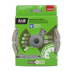 Exchange-A-Blade 5 in. D X 7/8 in. Segmented Double Row Cup Grinding Wheel