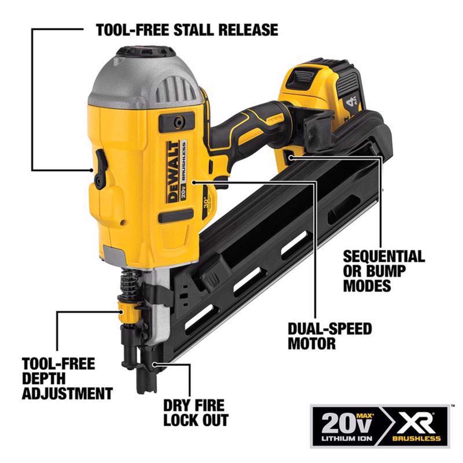 DeWalt 20V MAX Cordless 30 deg Framing Nailer 20 V Ace Hardware