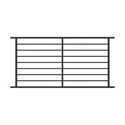 Fortress Building Products Fe26 Axis Horizontal Level Panel 34 in. H X 1 in. W X 72 in. L Steel Rail