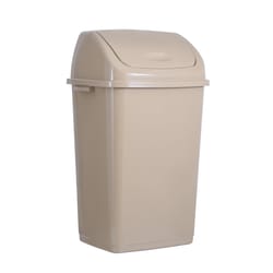 Superio Brand 50 L Beige Plastic Large Swing Trash Can