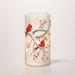 Sullivans Cardinal Cylinder Lighted Table Decor