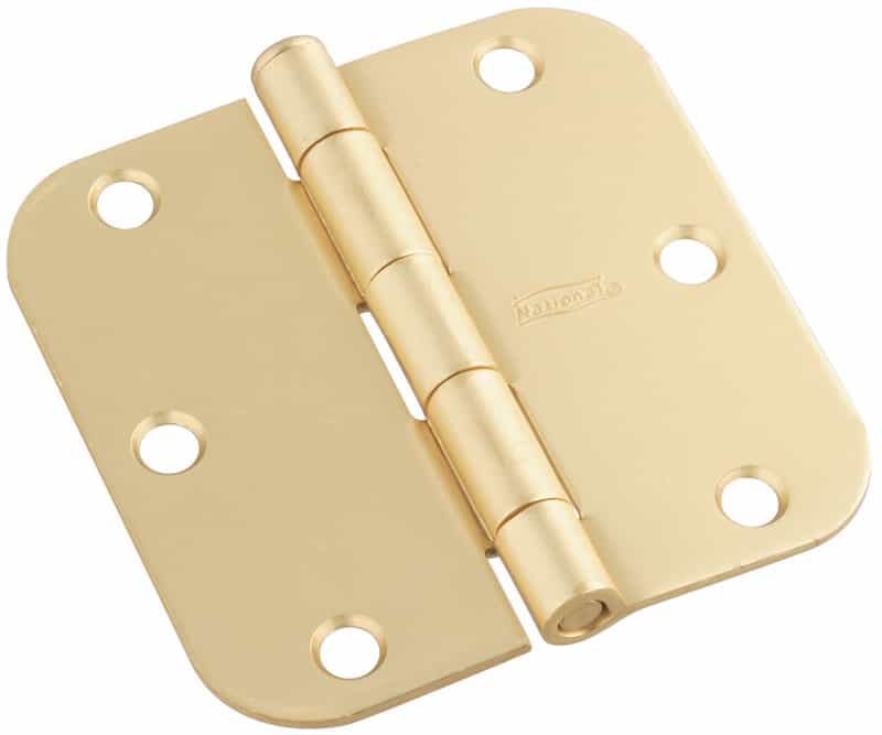 National Hardware 31/2 in. L Satin Brass Door Hinge 1 pk Ace Hardware