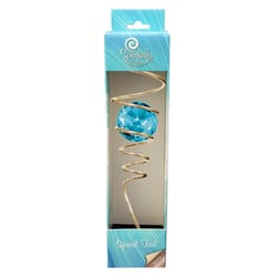 Spinfinity Designs Multi-color Stainless Steel 11 in. Gold Aqua Tail Outdoor Spinner