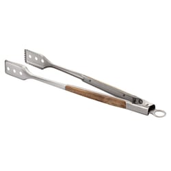 Outset Jackson Stainless Steel Brown/Silver Grill Tongs 1 pc