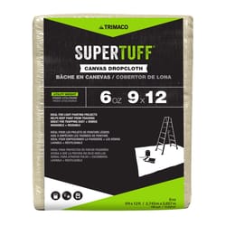 Trimaco SuperTuff 9 ft. W X 12 ft. L X 0.06 mil 6 oz Canvas Drop Cloth 1 pk