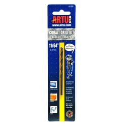 ARTU 11/64 in. X 3-5/16 in. L Cobalt Drill Bit Straight Shank 1 pc
