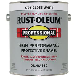 Rust-Oleum Indoor and Outdoor Gloss White Oil-Based Enamel Protective Paint 1 gal