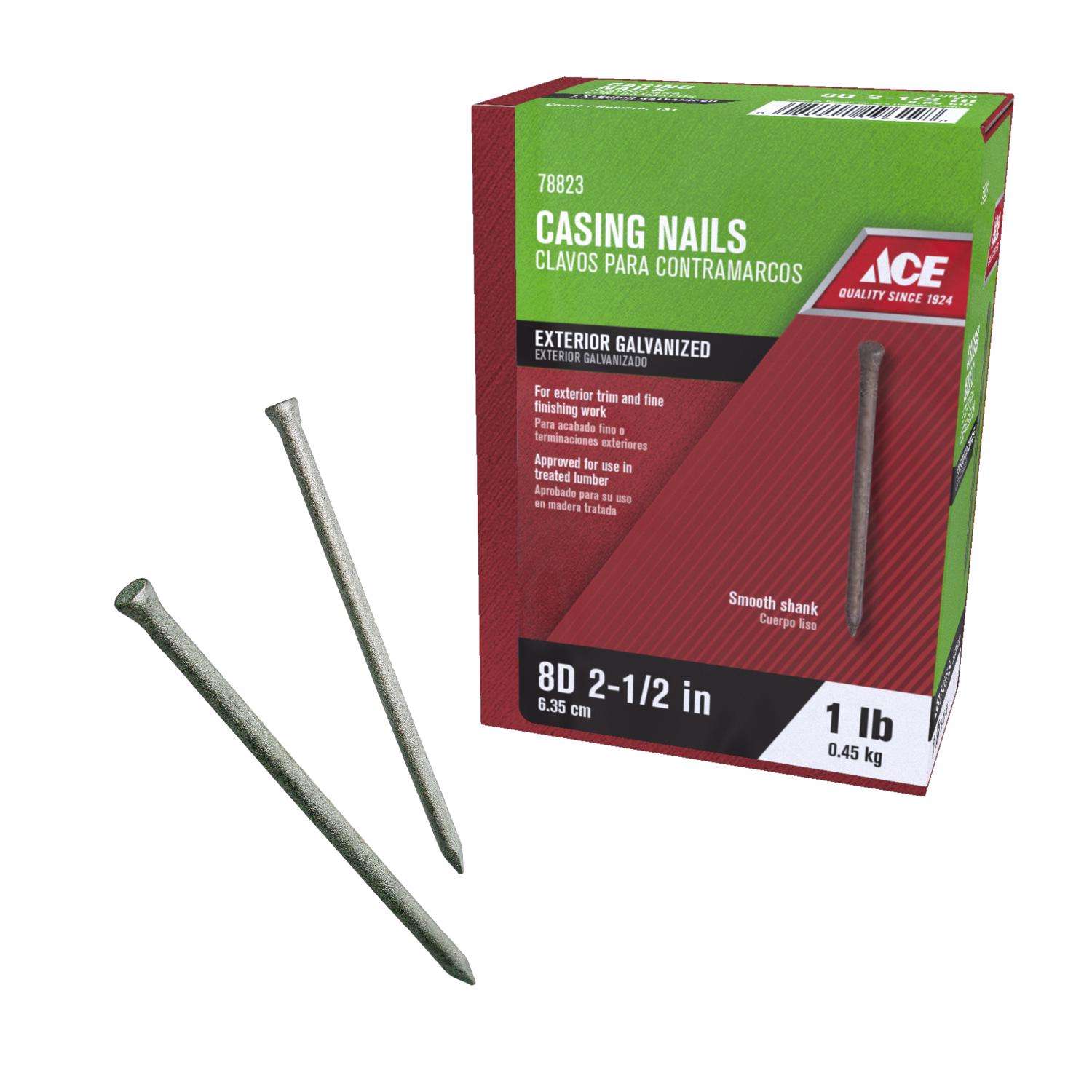 Ace 8D 2-1/2 in. Deck Steel Nail Flat Head 1 lb