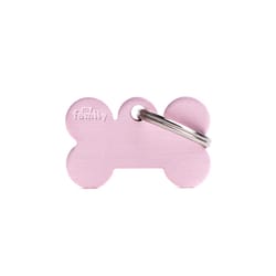 MyFamily Basic Pink Bone Aluminum Dog Pet Tags Large