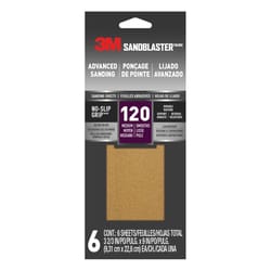3M Sandblaster 9 in. L X 3-2/3 in. W 120 Grit Ceramic Sandpaper 6 pk
