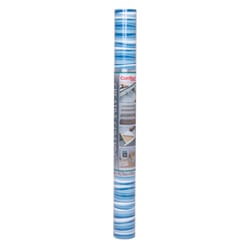 Con-Tact 16 ft. L X 18 in. W Blue/White Stripes Self-Adhesive Shelf Liner