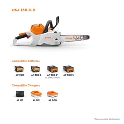 STIHL MSA 160 C-B 14 in. Light 01 Bar Battery Chainsaw Tool Only Picco Micro Mini 3 PM3 1/4 in.