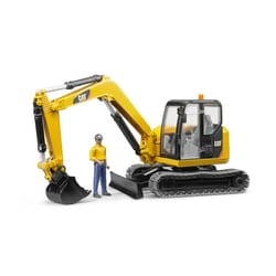 Bruder Cat Excavator with Worker Toy Multicolored