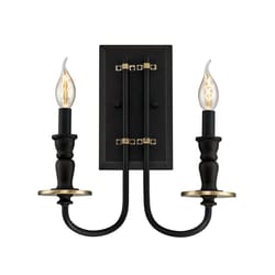 Westinghouse Cresting 2 Oil Rubbed Bronze Black Wall Sconce