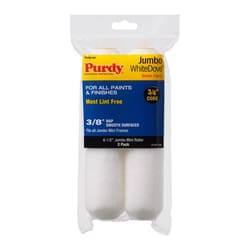 Purdy White Dove Woven Fabric 6.5 in. W X 3/8 in. Jumbo Mini Paint Roller Cover 2 pk