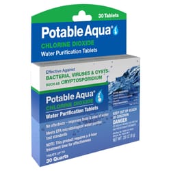 Potable Aqua White Drinking Water Tablets 8.4 oz 30 pk