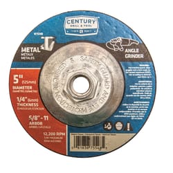 Century Drill & Tool 5 in. D X 5/8-11 in. Metal Grinding Wheel