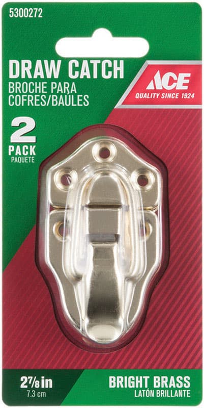Ace Bright Brass Decorative Drawer Catch 2.87 in. 2 pk - 01-3620-014 - Hardware Accessories  sku 01-3620-014