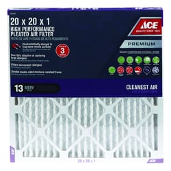 Ace 20 in. W X 20 in. H X 1 in. D Synthetic 13 MERV Pleated Air Filter 1 pk