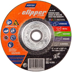 Norton Clipper 5 in. D X 5/8-11 in. Classic Grinding Wheel