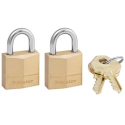 Master Lock 3/4 in. H X 7/16 in. W X 3/4 in. L Brass Pin Cylinder Padlock