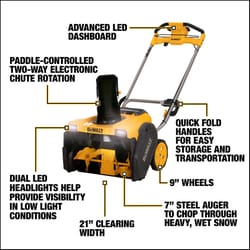 DEWALT 60V MAX FLEXVOLT DCSNP2142Y2 21 in. Single stage 60 V Battery Snow Blower Kit (Battery & Char