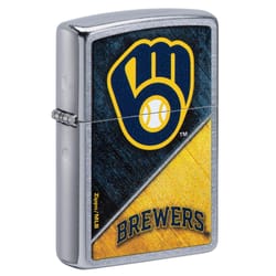 Zippo Silver Milwaukee Brewers Lighter 1 pk