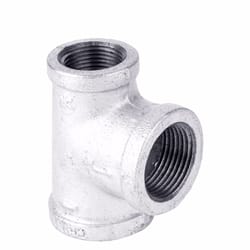 STZ Industries 1 in. FIP each X 3/4 in. D FIP 1 in. D FIP Galvanized Malleable Iron Reducing Tee