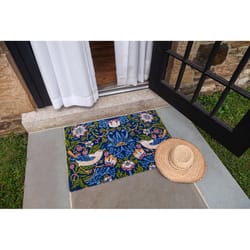 Entryways 24 in. W X 36 in. L Multi-Color Strawberry Thief Coir Door Mat