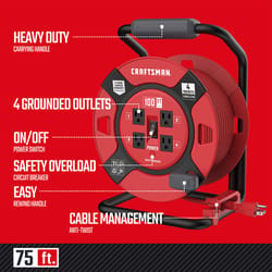 Craftsman 100 ft. L PVC Cord Reel