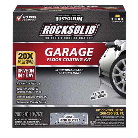 Rust-Oleum RockSolid Gray Garage Floor Coating Kit 76 oz - Ace Hardware