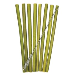 Totally Bamboo Green Bamboo Striped Straws