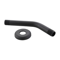 Danco Matte Black Stainless Steel 8 in. Shower Arm and Flange