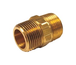 JMF Company 1/2 in. MPT 1/4 in. D MPT Brass Reducing Hex Nipple