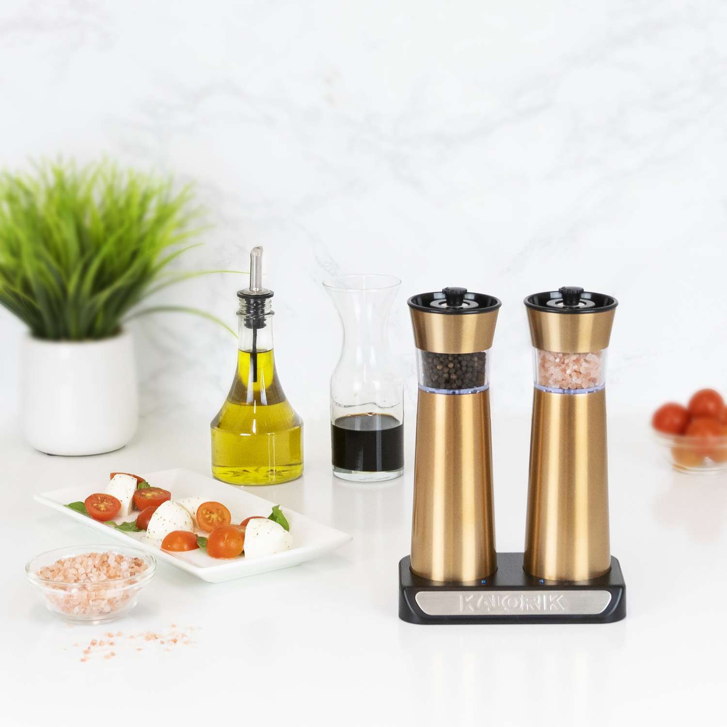 Electric Salt and Pepper Grinder Set Automatic Electronic Battery Stainless  Steel Herb Grinder For Smoke