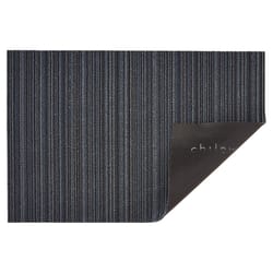 Chilewich 18 in. W X 28 in. L Blue Stripe PVC Vinyl Door Mat