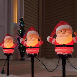 Celebrations Red Incandescent Clear Santa 6 in. Pathway Decor