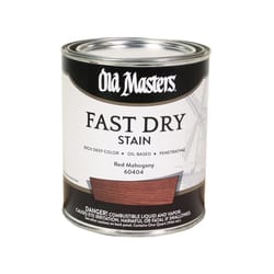 Old Masters Semi-Transparent Red Mahogany Oil-Based Alkyd Fast Dry Wood Stain 1 qt