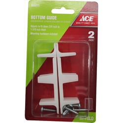 Ace Matte White Nylon Door Guide 2 pc