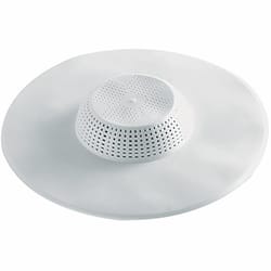 PlumbCraft 5 in. D Plastic Strainer and Stopper Topper White