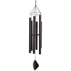 Music of the Spheres, Inc Mongolian Alto Black Aluminum 50 in. Wind Chime