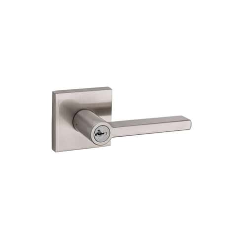 Kwikset SmartKey Halifax Satin Nickel Entry Lockset ANSI/BHMA Grade 2 KW1 1-3/4 in. Kwikset SmartKey Halifax Satin Nickel Entry Lockset ANSI/BHMA Grade 2 KW1 1-3/4 in.