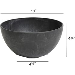 Novelty Artstone 10 in. H X 10.6 in. W X 10.6 in. D X 10.6 in. D Resin Cali Planter Black