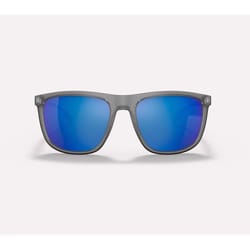 Native Mesa Unisex Matte Smoke Crystal Frame Blue Lens Polarized Sunglasses