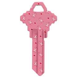 Hillman Breast Cancer Awareness Pink Breast Cancer Ribbon House/Office Universal Key Blank Single F