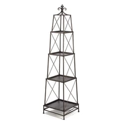 65.5 in. H X 16.25 in. W X 16.25 in. D Gunmetal Metal Obelisk Stand