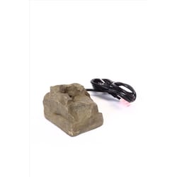 Birds Choice Brown Resin 4 in. Rock Granite Bubbler Rock