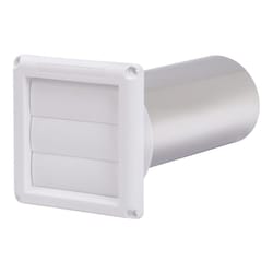 Deflect-O Jordan 4.75 in. L X 4 in. D White Plastic Dryer Vent Cover