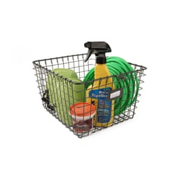 Spectrum 11.3 in. L X 13.8 in. W X 8 in. H Industrial Gray Storage Basket