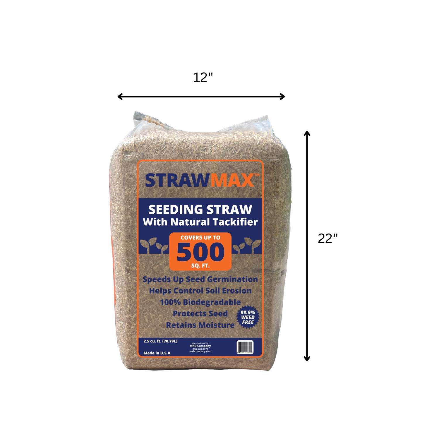 StrawMax Natural Straw Seeding Mulch 2.5 cu ft Mfr# STRAWMAX